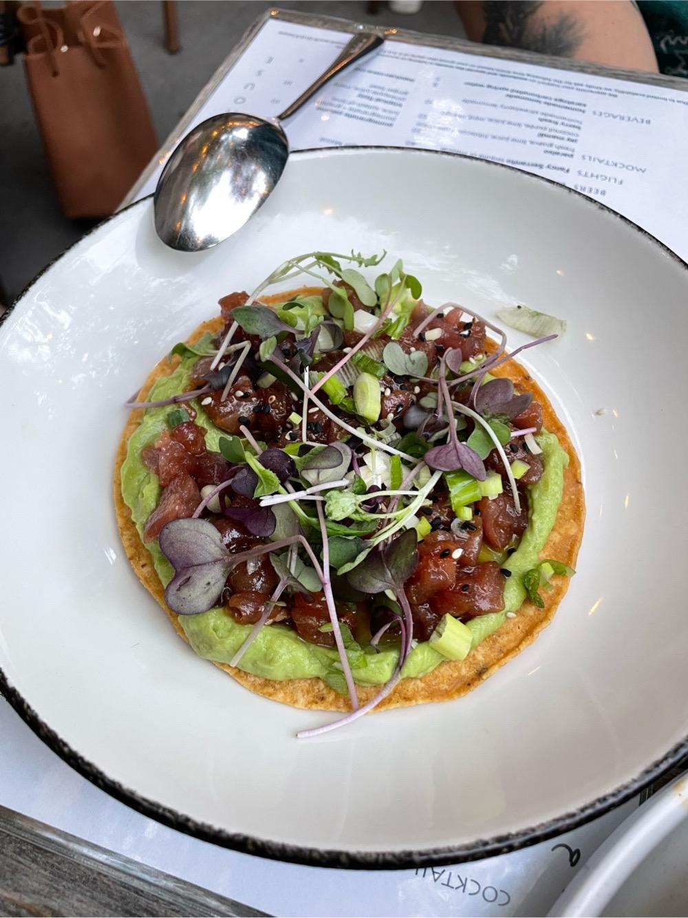 Photo of tuna tostada from Tala House
