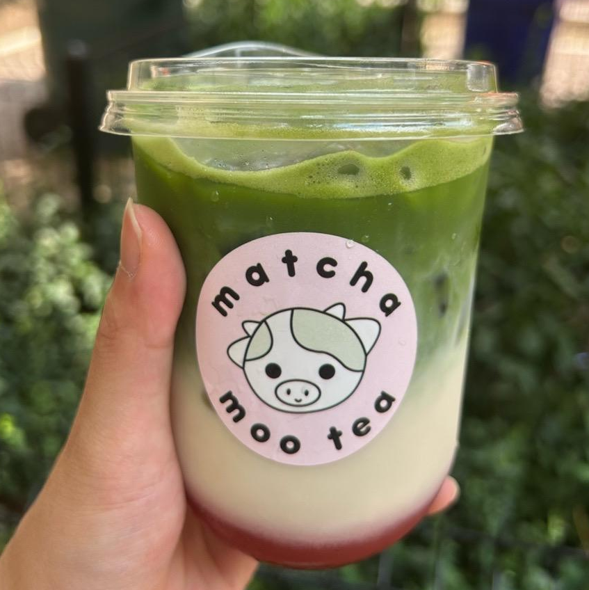 Photo of strawberry matcha from Matcha Moo Tea