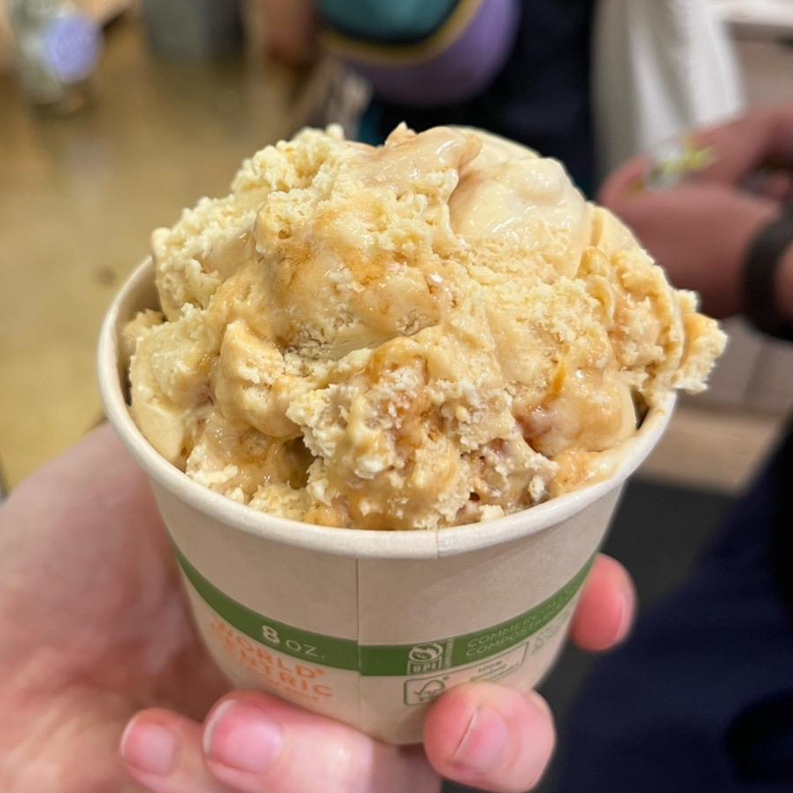 Photo of Peanut butter fudge crunch and salted caramel honeycomb from Honeycomb Creamery