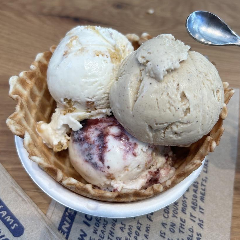 Photo of coffee, brambleberry crisp, gooey butter cake from Jeni's Splendid Ice Creams