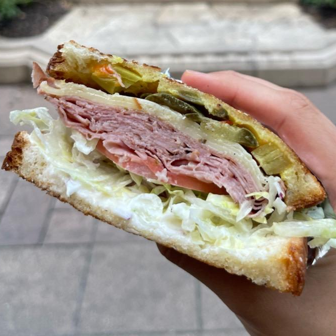 Photo of heaven in my mouth--turkey pastrami from Conte Di Savoia