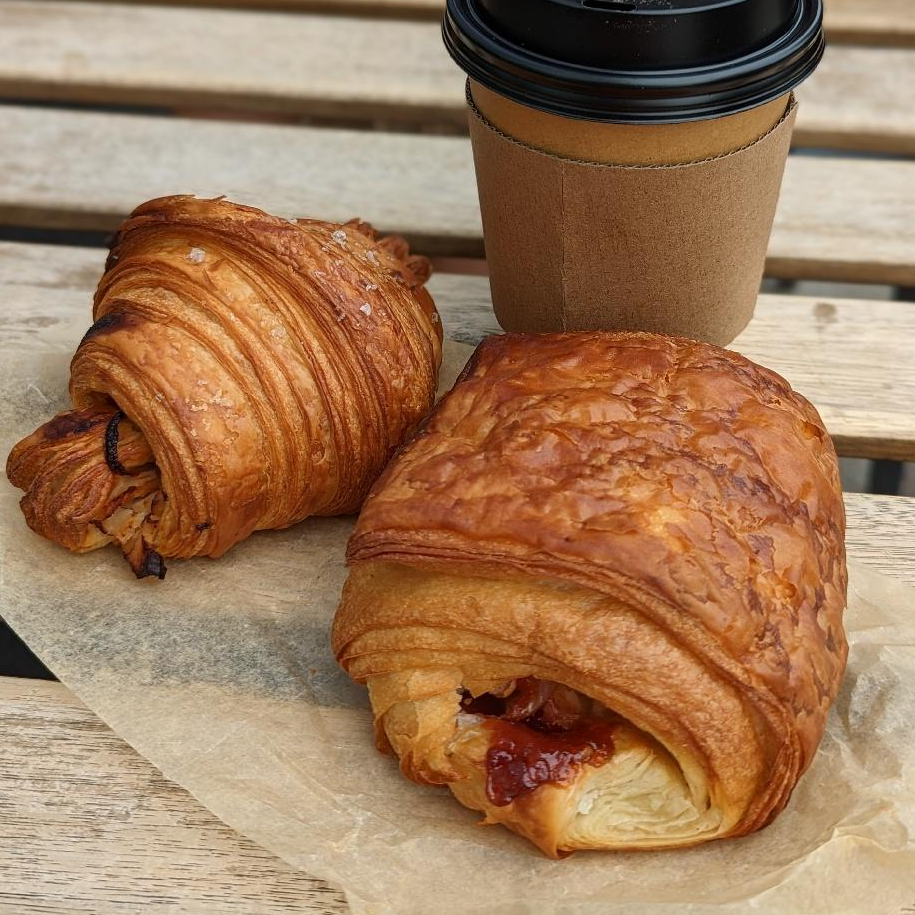 Photo of Plain croissant and guava and cheese croissant from Third Cliff Bakery