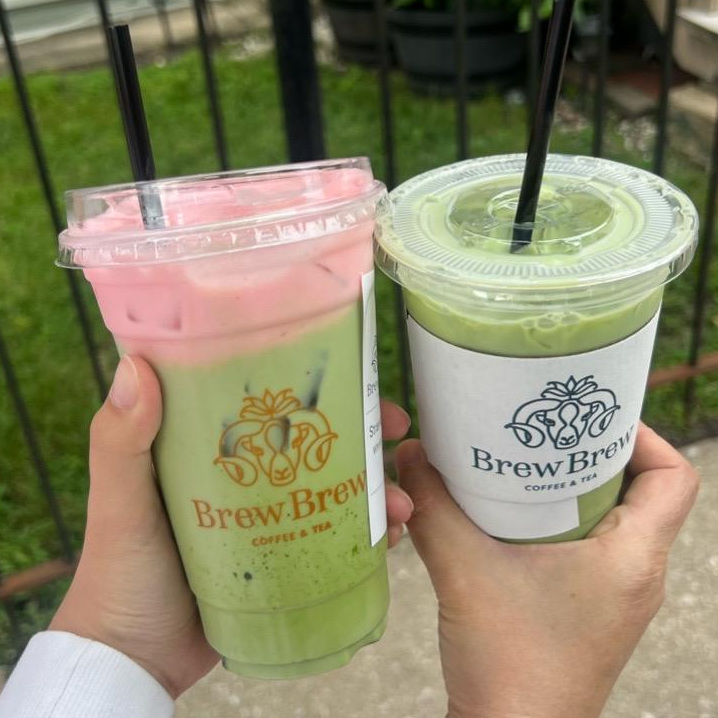 Photo of Strawberry cream matcha from Brew Brew Coffee and Tea