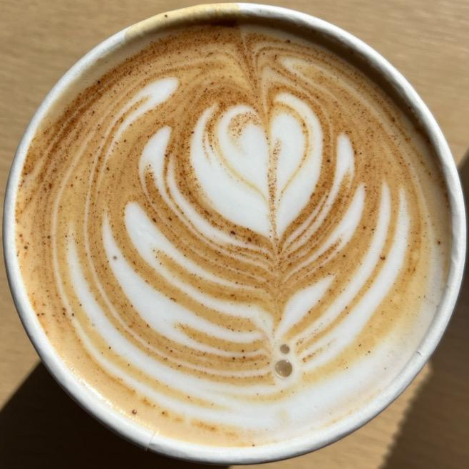 Photo of moonflower latte from Loba Pastry + Coffee
