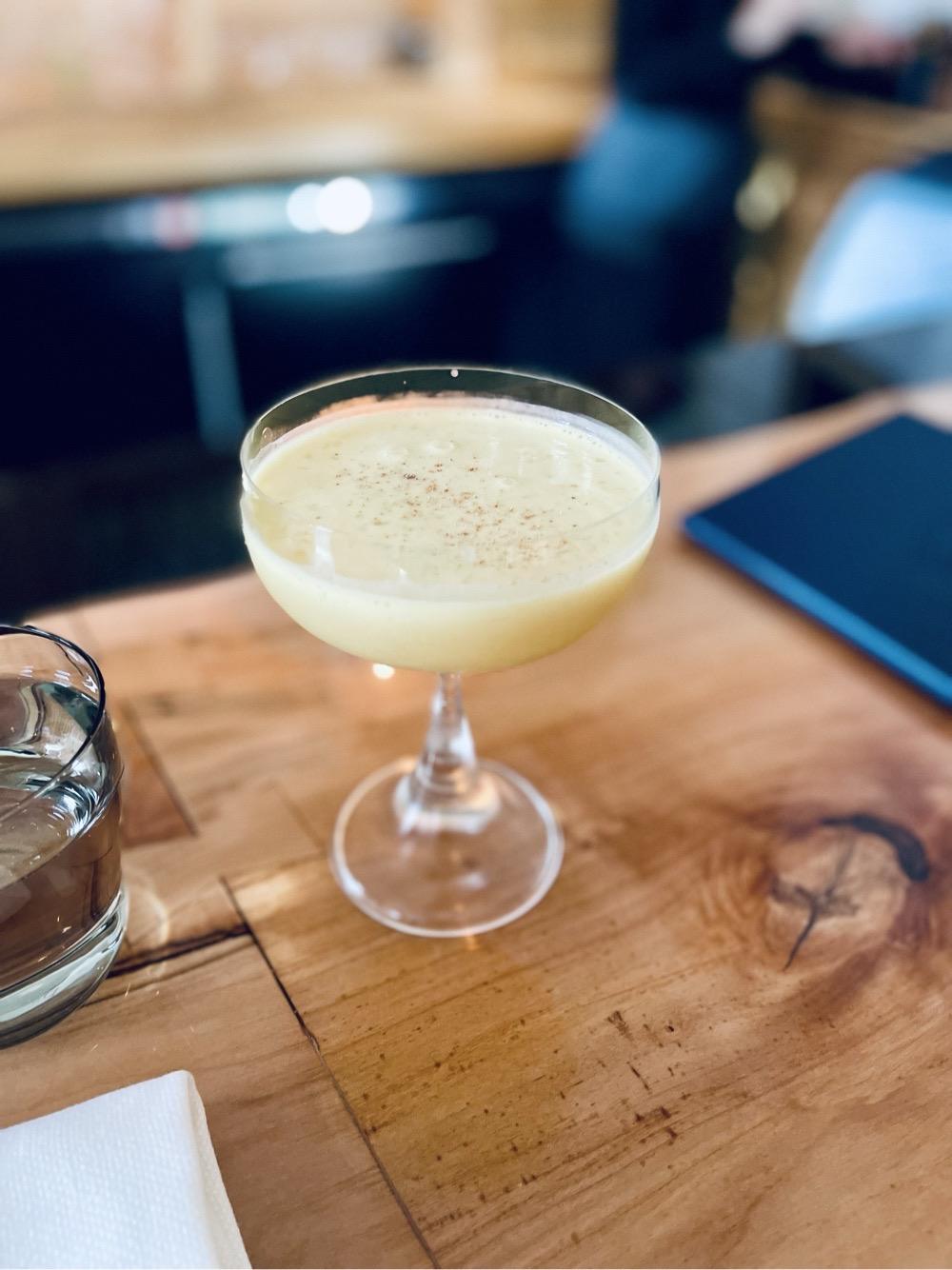 Photo of CLOUD HOPPER
Chiyonosono Rice Shōchū, Fidencio 'Clasico' Mezcal, Seasonal Fruit, Green Cardamom, Oat Milk, Yakult and Lemon from Kumiko