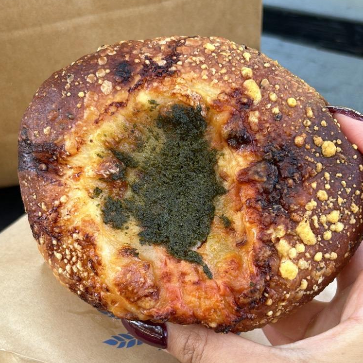Photo of Vodka sauce, mozzarella & basil pesto bialy from Mindy’s Bakery