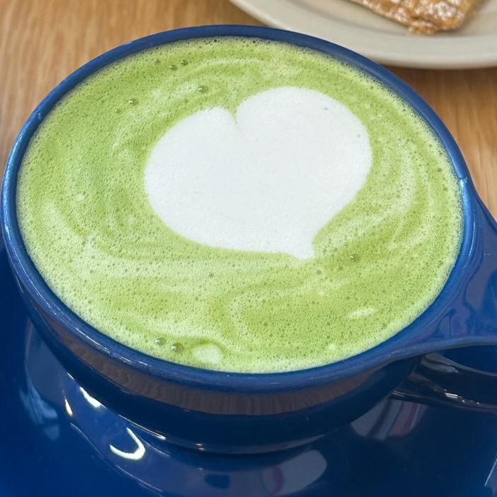 Photo of lavender rose matcha from Prequel Cafe