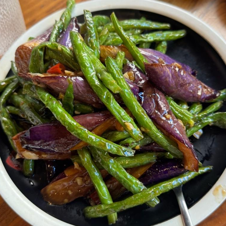 Photo of eggplant with green beans from hunan cuisine