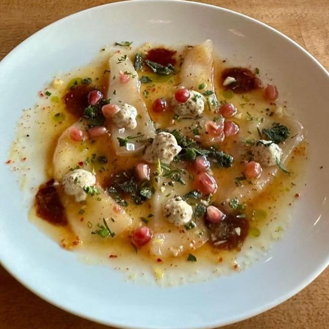Photo of Hamachi crudo from Boeufhaus