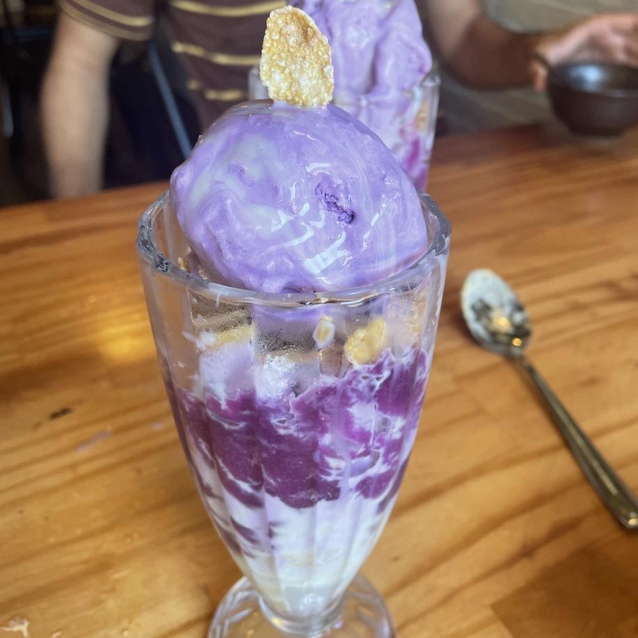 Photo of ube halo halo (lunch) from Boonie's Filipino Restaurant